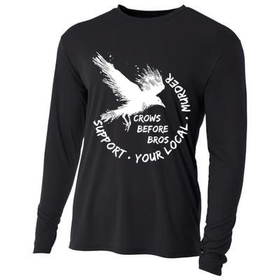 Cool Support Your Local Murder Crows Before Bros Cooling Performance Long Sleeve Crew
