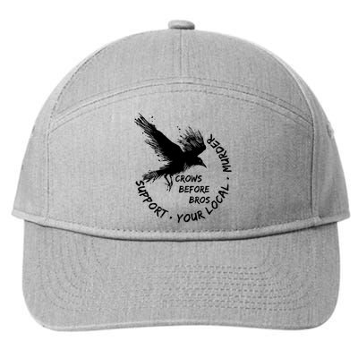 Cool Support Your Local Murder Crows Before Bros 7-Panel Snapback Hat