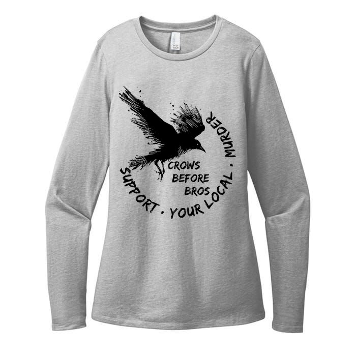 Cool Support Your Local Murder Crows Before Bros Womens CVC Long Sleeve Shirt