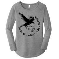 Cool Support Your Local Murder Crows Before Bros Women's Perfect Tri Tunic Long Sleeve Shirt