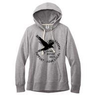 Cool Support Your Local Murder Crows Before Bros Women's Fleece Hoodie