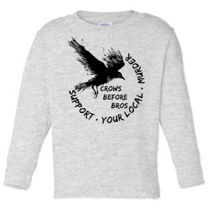 Cool Support Your Local Murder Crows Before Bros Toddler Long Sleeve Shirt