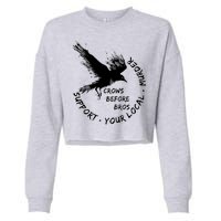 Cool Support Your Local Murder Crows Before Bros Cropped Pullover Crew