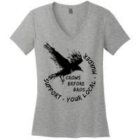 Cool Support Your Local Murder Crows Before Bros Women's V-Neck T-Shirt