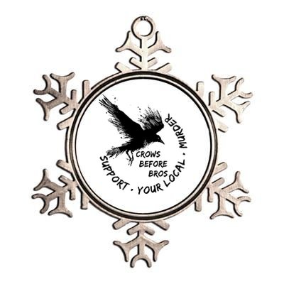 Cool Support Your Local Murder Crows Before Bros Metallic Star Ornament