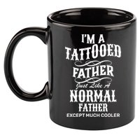 Cool Tattooed Father 11oz C Handle Ceramic Mug
