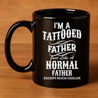Cool Tattooed Father 11oz C Handle Ceramic Mug
