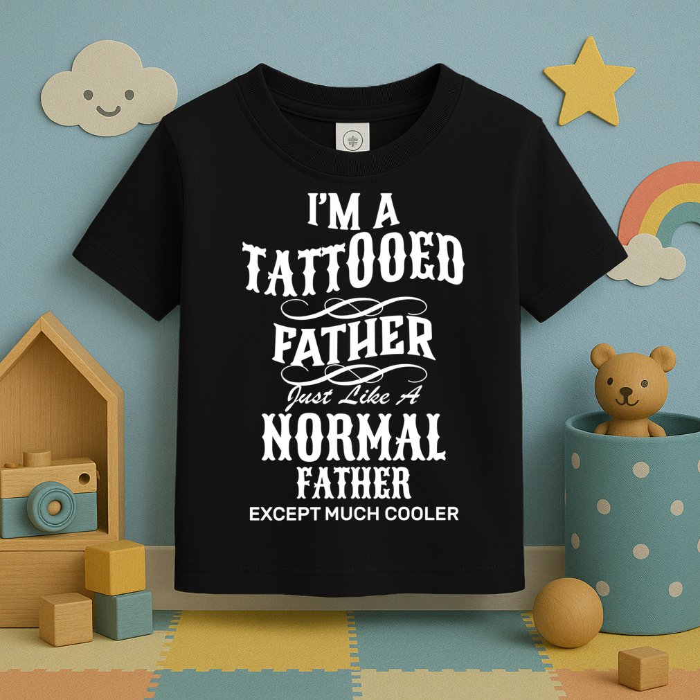 Cool Tattooed Father Toddler T-Shirt