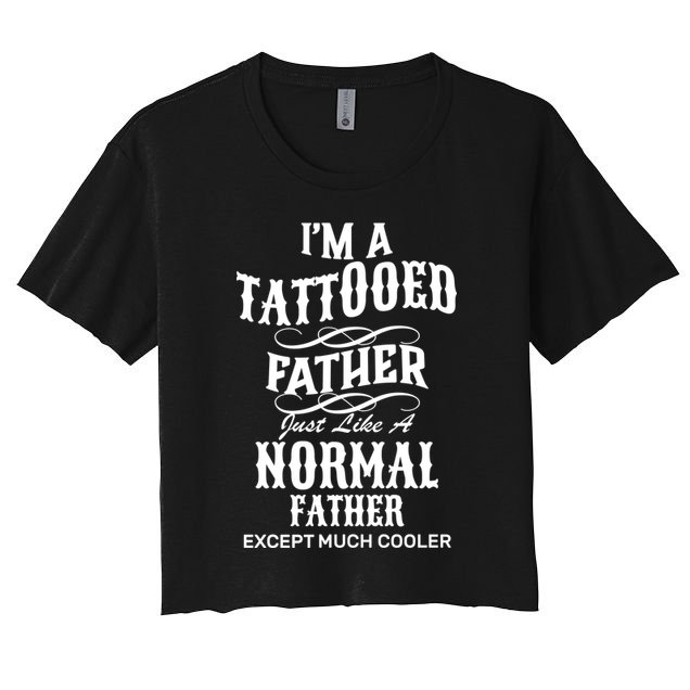 Cool Tattooed Father Crop Top