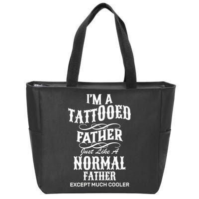Cool Tattooed Father Zip Tote Bag