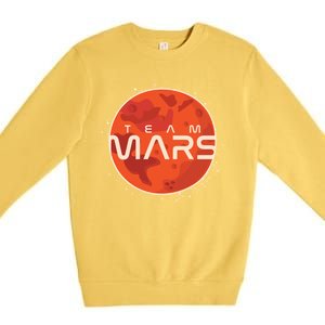 Cool Team Mars Planet Space Logo Premium Crewneck Sweatshirt