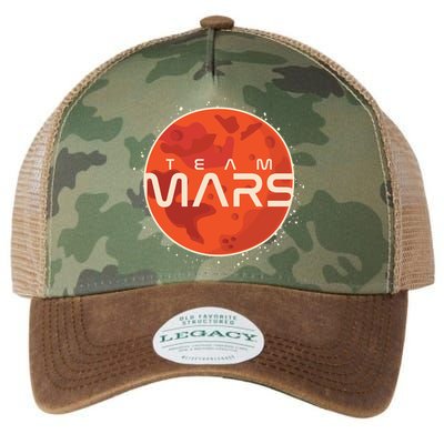 Cool Team Mars Planet Space Logo Legacy Tie Dye Trucker Hat