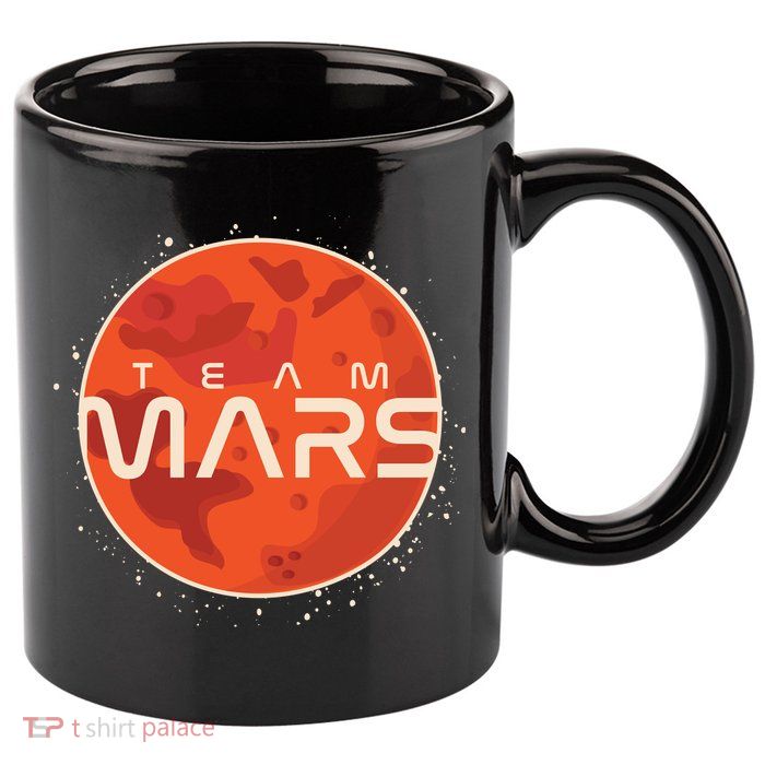 Cool Team Mars Planet Space Logo 11oz C Handle Ceramic Mug