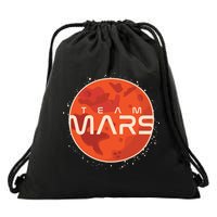 Cool Team Mars Planet Space Logo Drawstring Bag