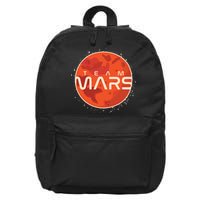 Cool Team Mars Planet Space Logo 16 in Basic Backpack