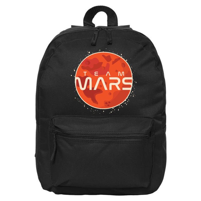 Cool Team Mars Planet Space Logo 16 in Basic Backpack