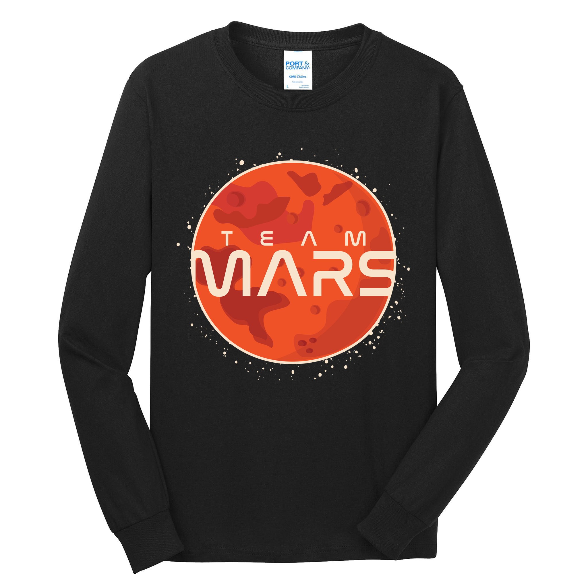 Cool Team Mars Planet Space Logo Tall Long Sleeve T-Shirt
