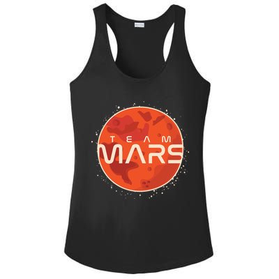 Cool Team Mars Planet Space Logo Ladies PosiCharge Competitor Racerback Tank