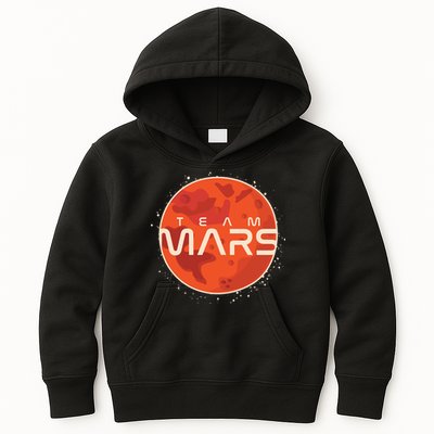 Cool Team Mars Planet Space Logo Kids Hoodie
