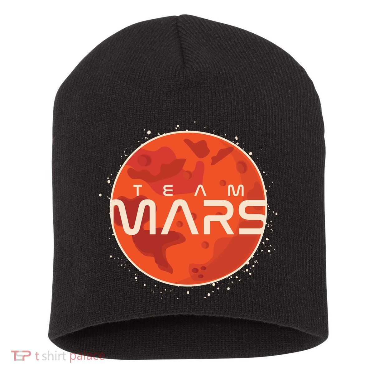 Cool Team Mars Planet Space Logo Short Acrylic Beanie