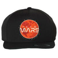 Cool Team Mars Planet Space Logo Wool Snapback Cap