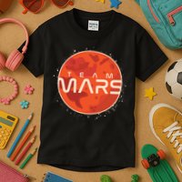 Cool Team Mars Planet Space Logo Kids T-Shirt