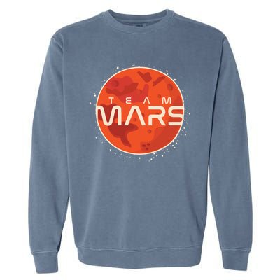 Cool Team Mars Planet Space Logo Garment-Dyed Sweatshirt