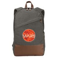 Cool Team Mars Planet Space Logo Cotton Canvas Backpack