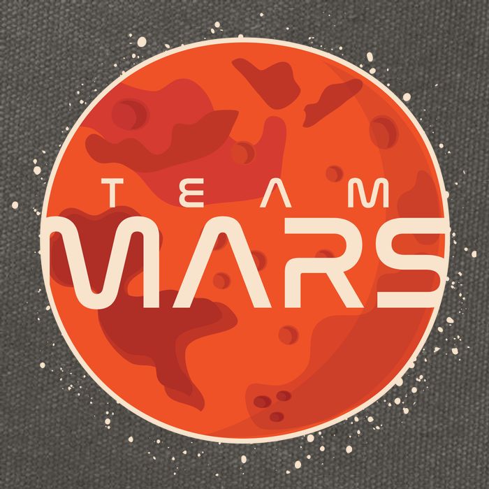 Cool Team Mars Planet Space Logo Cotton Canvas Backpack