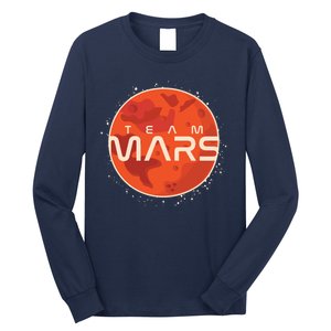 Cool Team Mars Planet Space Logo Long Sleeve Shirt