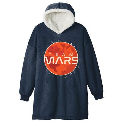 Cool Team Mars Planet Space Logo Hooded Wearable Blanket