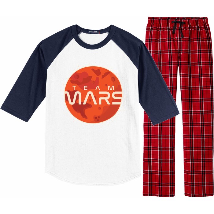 Cool Team Mars Planet Space Logo Raglan Sleeve Pajama Set