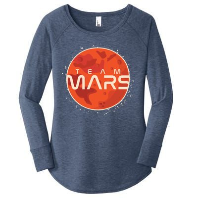 Cool Team Mars Planet Space Logo Women's Perfect Tri Tunic Long Sleeve Shirt