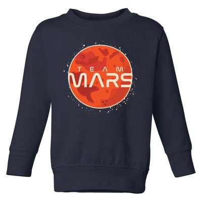 Cool Team Mars Planet Space Logo Toddler Sweatshirt