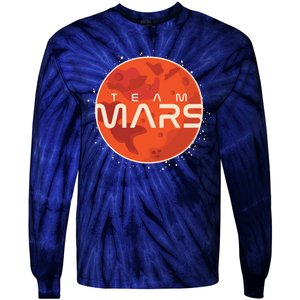 Cool Team Mars Planet Space Logo Tie-Dye Long Sleeve Shirt