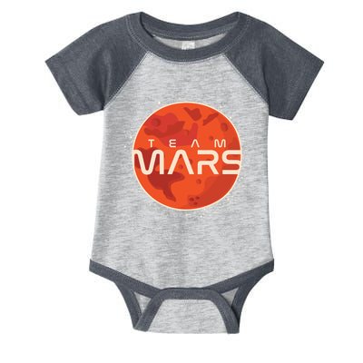 Cool Team Mars Planet Space Logo Infant Baby Jersey Bodysuit