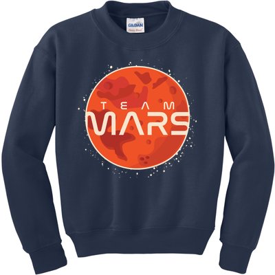 Cool Team Mars Planet Space Logo Kids Sweatshirt