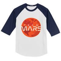 Cool Team Mars Planet Space Logo Kids Colorblock Raglan Jersey