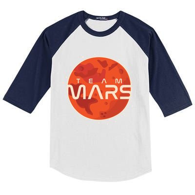 Cool Team Mars Planet Space Logo Kids Colorblock Raglan Jersey