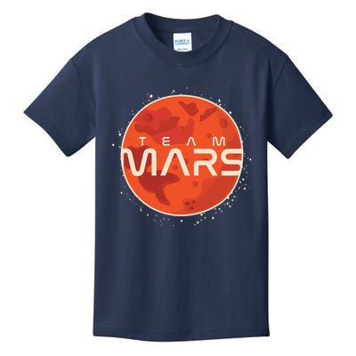 Cool Team Mars Planet Space Logo Kids T-Shirt