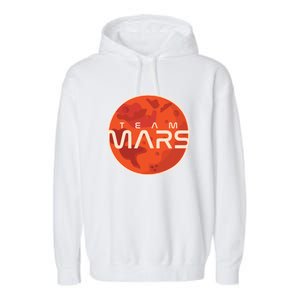 Cool Team Mars Planet Space Logo Garment-Dyed Fleece Hoodie