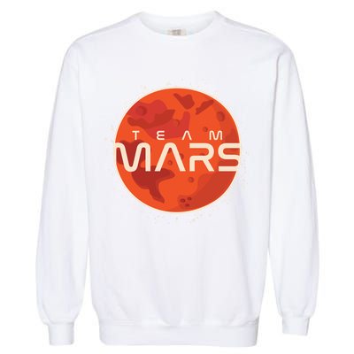 Cool Team Mars Planet Space Logo Garment-Dyed Sweatshirt