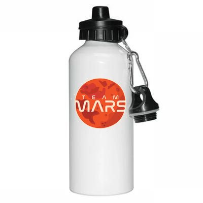 Cool Team Mars Planet Space Logo Aluminum Water Bottle