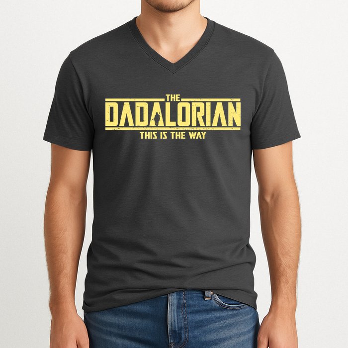 Cool The Dadalorian This Is The Way V-Neck T-Shirt
