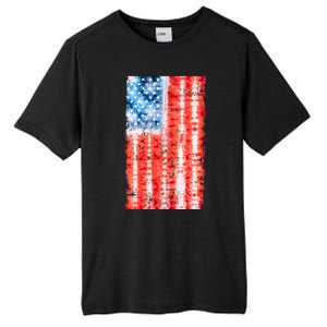 Cool Tie Dye USA American Flag Tall Fusion ChromaSoft Performance T-Shirt