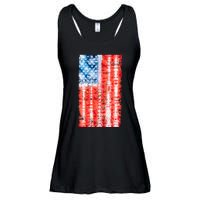 Cool Tie Dye USA American Flag Ladies Essential Flowy Tank