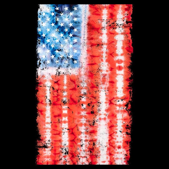 Cool Tie Dye USA American Flag Flatbill Hat