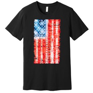 Cool Tie Dye USA American Flag Premium T-Shirt