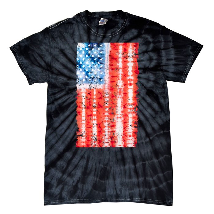 Cool Tie Dye USA American Flag Tie-Dye T-Shirt