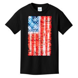 Cool Tie Dye USA American Flag Kids T-Shirt